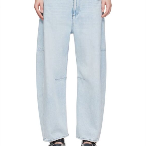 rag & bone Blue Straight Charlie High-Rise Barrel Jeans - Picture 5 of 5